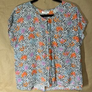 THML women’s blouse size M wooden buttons